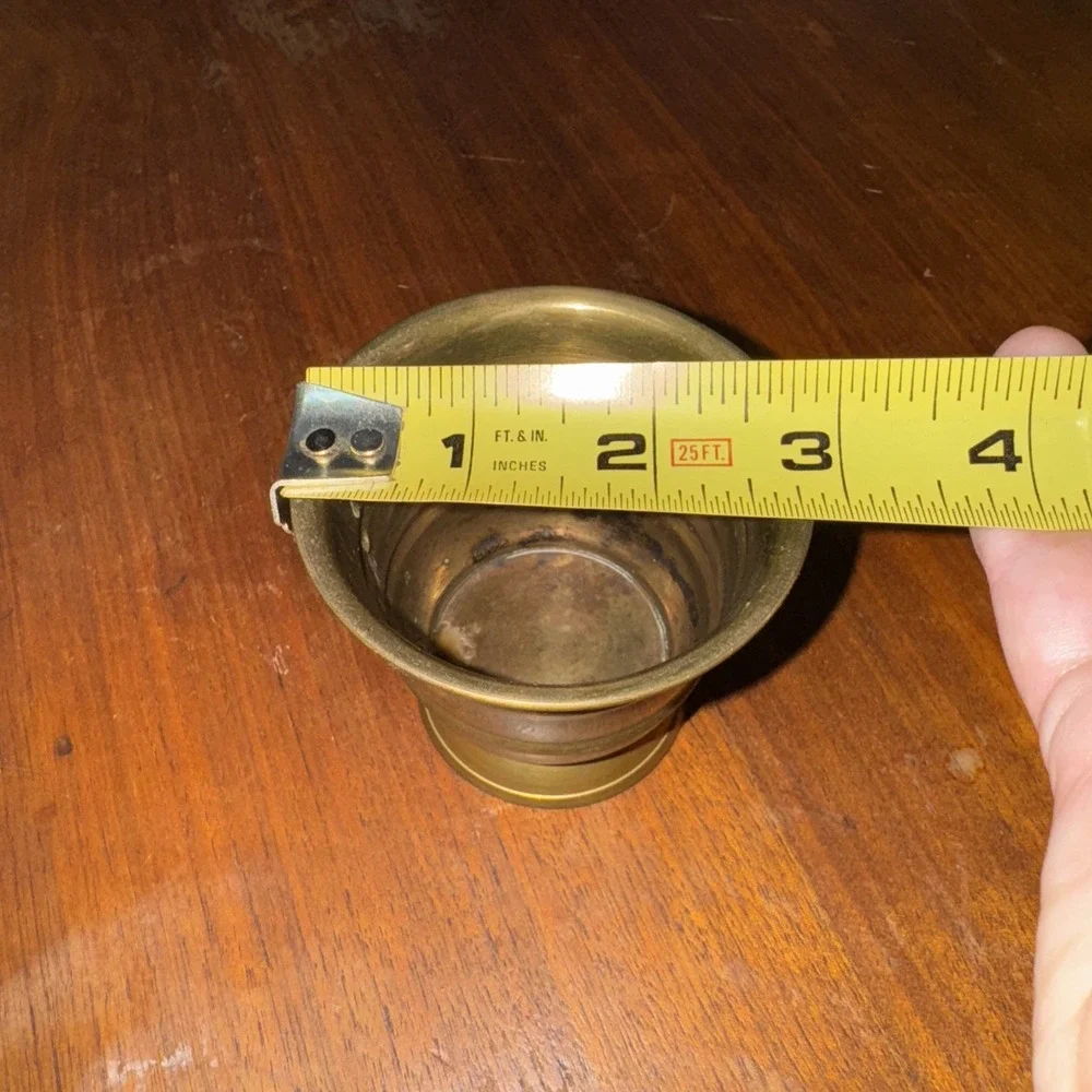 Adorable Vintage Mini Brass Planter Mid‎ Century 1960's OLA51